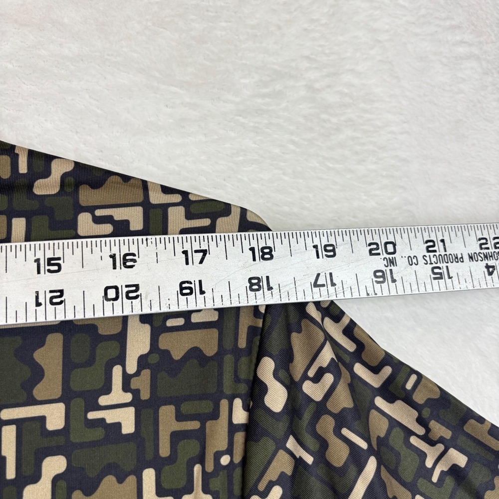 BYLT Premium Mens 444 Golf Polo Shirt Green Camo Geometric Design New W/ Tags - Picture 5 of 7